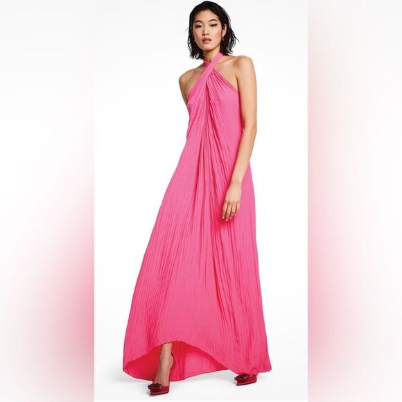 A.L.C. Vibrant Pink Halter Dress - Picture 1 of 16